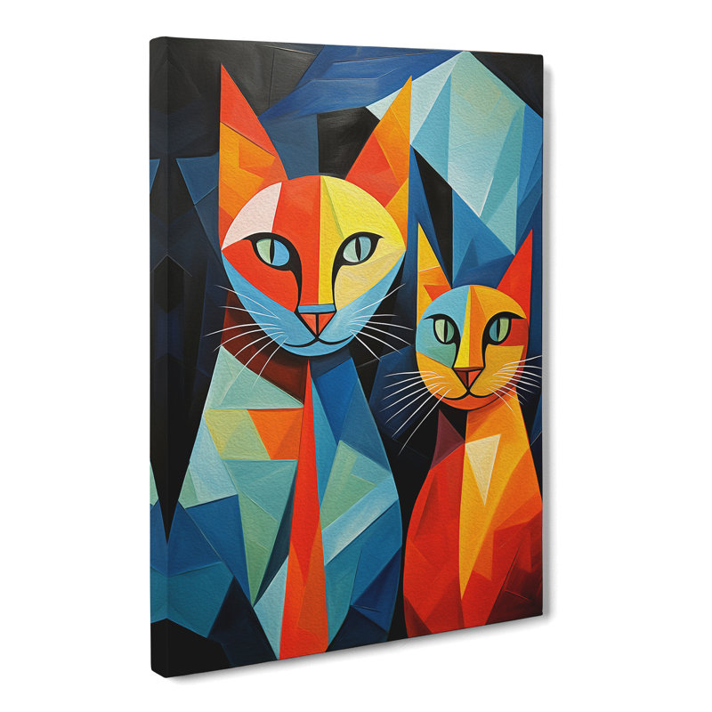 Egyptian Cat Cubism No.2 - Print, 76cm H x 50cm W x 3cm D
