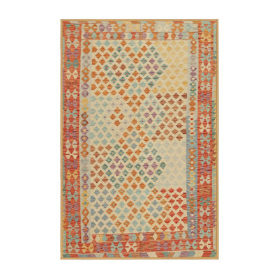 Tapis orange/vert/bleu zone contemporaine Vecchio
