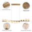12 - Light LED Dimmable Linear Kitchen Island Pendant with Remote Control Included-474376413