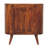 Wood T-Bar Cortez Cabinet, 1-Drawer, 1 Open Slot, Brown