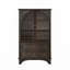 Armoire de rangement vitrée à porte en verre 52,17 "avec 2 tiroirs et tablette réglable, espace de rangement spacieux