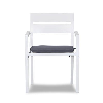 Vivant Aluminum Outdoor Dining Armchair with Cushion -  Joss & Main, ED93A81A8F0B4BD1A5BEE8B0156EE216