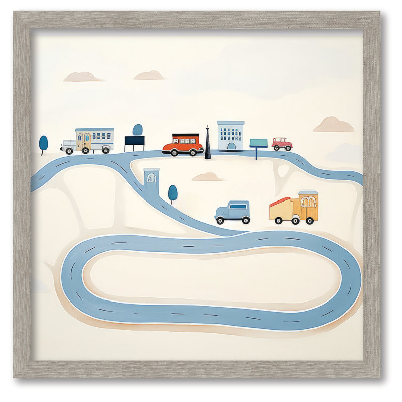 Panneau encadré Wheels-Roadway II 16 x 20