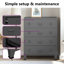 Armoire de rangement en métal avec 4 tiroirs et porte-étiquettes Dickerson-1034727991