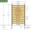 Clôture d'intimité en bois de cèdre 72 po x l 38,5 po (1 panneau), écran d'intimité extérieur, clôtures décoratives pour patio