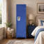 Armoire haute en acier étanche avec portes ventilées et serrure de sécurité pour les petits espaces.