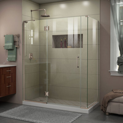 Unidoor-X 59" W x 34.38" D x 72" H Rectangle Shower Enclosure