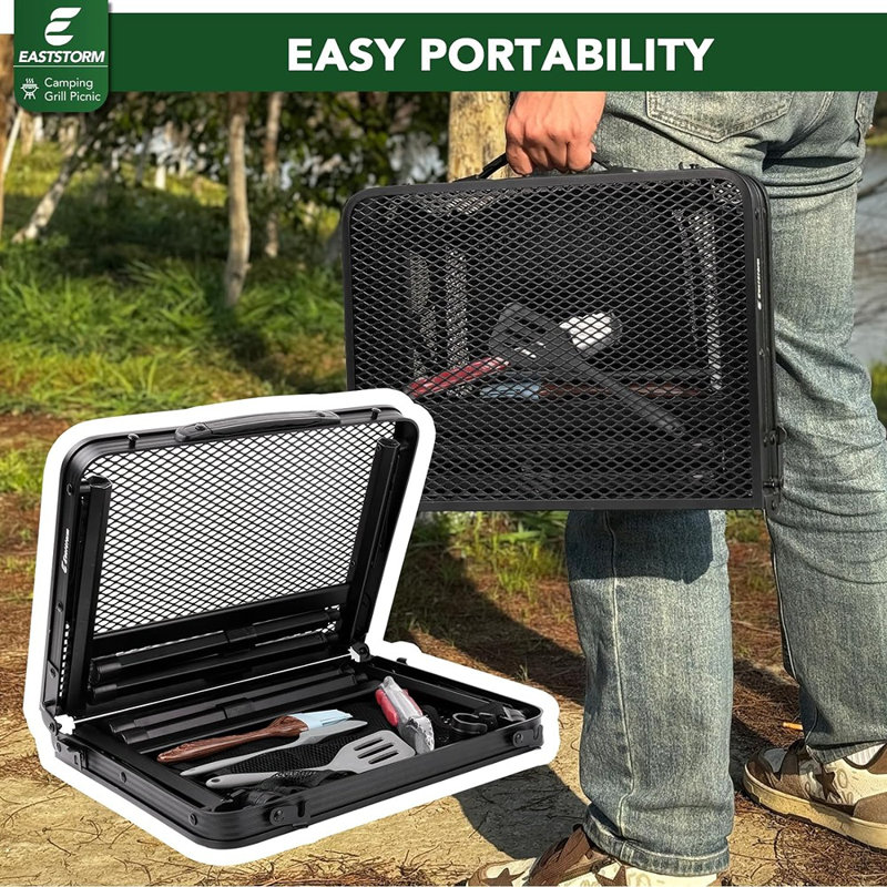 Petite table pliante, facile à ranger, table de pique-nique compacte et portable pour barbecue, camping extérieur, jardin, patio, salle à manger, barbecue, fête, marché, 2 pi (petite, noir)