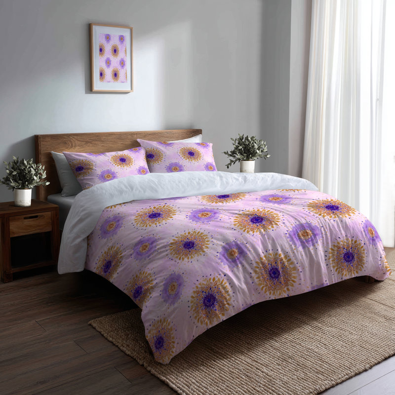 Ensemble de literie abstraite 3 pièces - Ensemble de housse de couette et coussin décoratif moderne