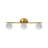 Ivory White Glass Globe Dimmable Vanity Light-334454612