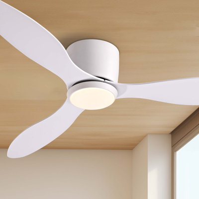 Ventilateur de plafond à DEL moderne et intelligent avec télécommande et commande murale