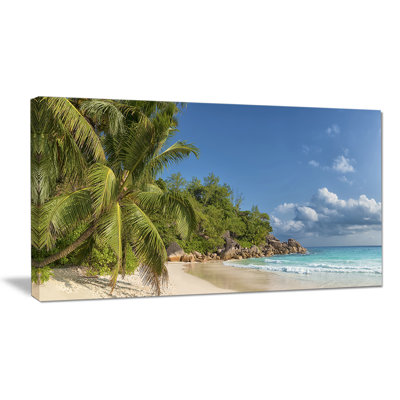 « dark blue anse georgette beach », reproduction de photo sur toile tendue