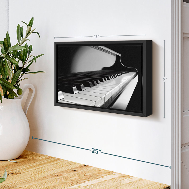 Piano Keys Canvas Print, 9" H x 13" W