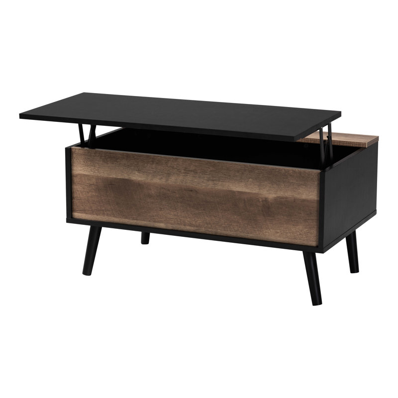 Jensen Two-Tone Wood Lift-Top Coffee Table with Storage