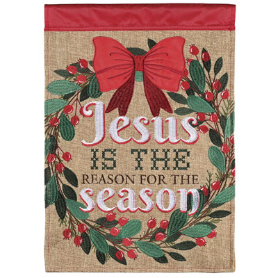 Flag Applique Burlap Jesus Is The Reason
