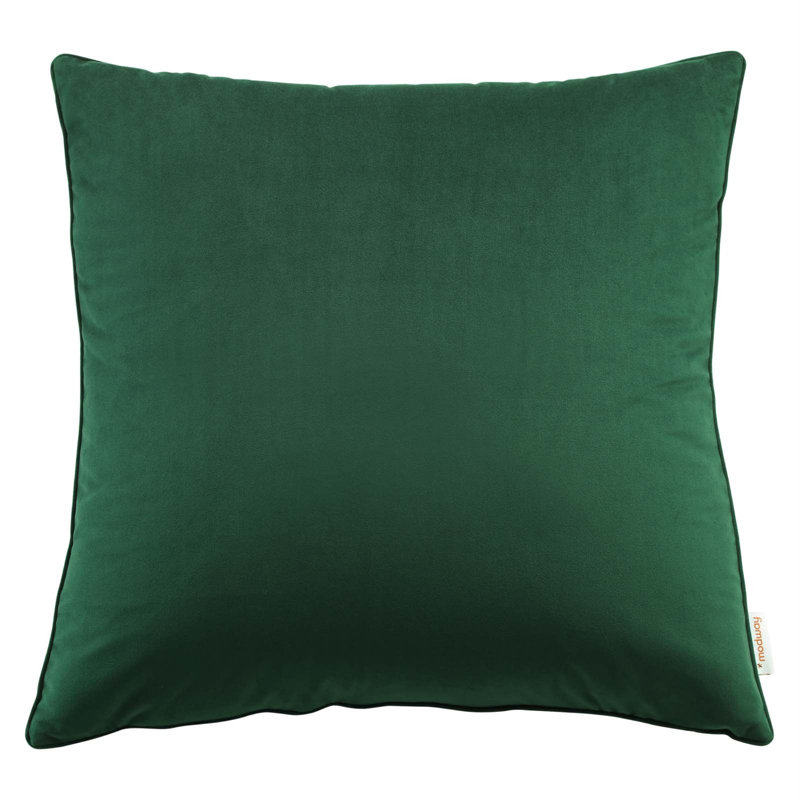 Coussin décoratif en velours rehaussé Performance par Modway, Vert, 23,5 po x 23,5 po