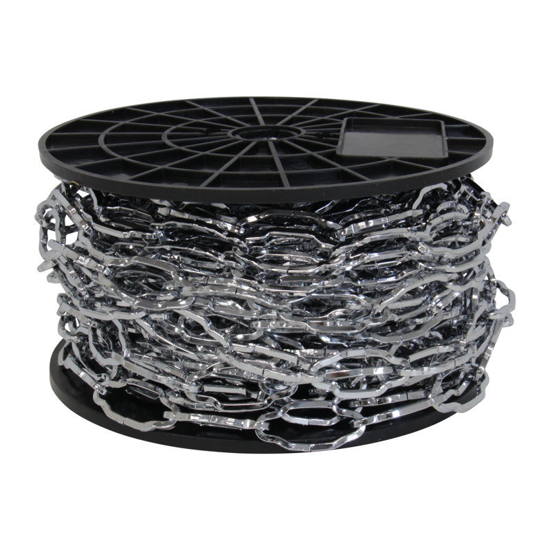 Chaîne décorative de lustre cathédrale, Chrome poli, 12"L x 0.79" W x 0.13"D