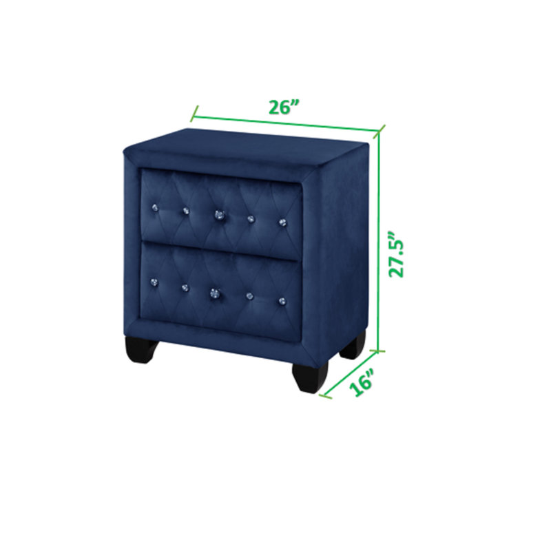 Ensemble de grand lit 4 pièces, Bleu