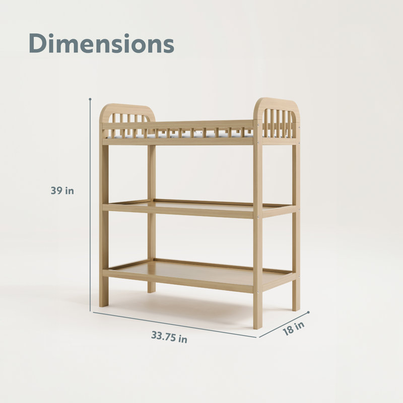 Table à langer avec coussin Pasadena, Bois flottant
