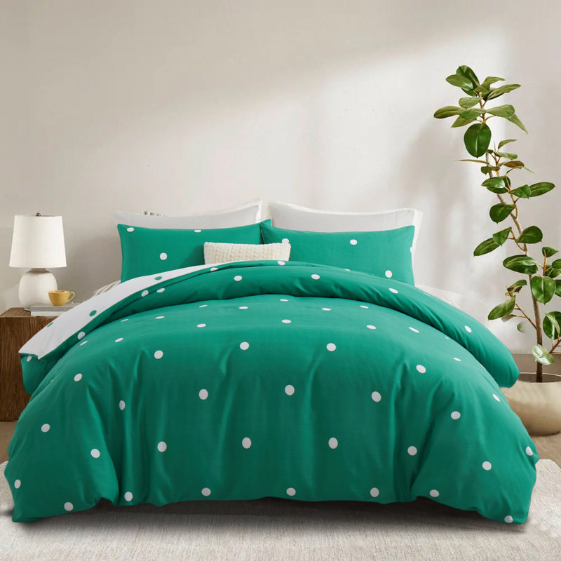 Dual Pattern Reversible Duvet Cover Set – Ultra Soft Brushed Microfiber Bedding with Matching Pillowcases