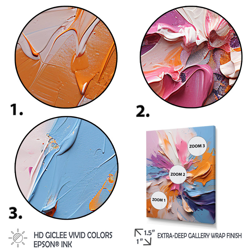 Encre rose et mauve à fleurs III - encre liquide, art mural abstrait, Cadre photo noir, H 44 po x l 34 po x P 1,5 po