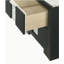 Table de chevet à finition noire 1pc
