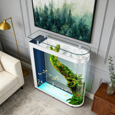 Curved Freestanding Room Divider Eco Aquarium