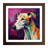 Whippet Fauvism - Single Picture Frame Print on Wood-848320077