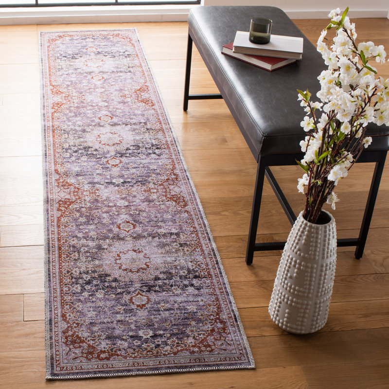 Hallel Performance Machine Washable Oriental Rug, Runner 2' x 9'