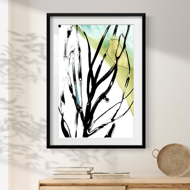 No Deckle Tropical Moderne V -Framed Print