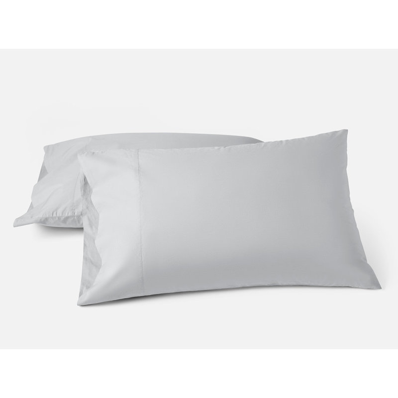 Taie d'oreiller raffinée en percale biologique, Taie d’oreiller standard, Stone