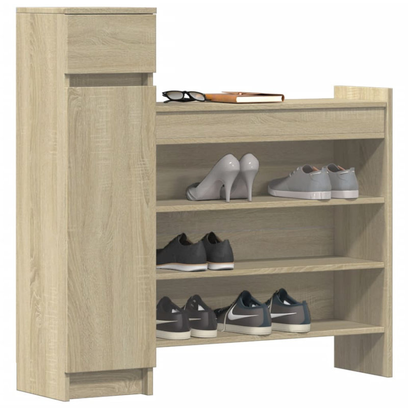 Shoe Storage Cabinet, Sonoma Oak