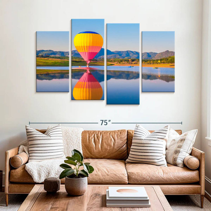 Hot Air Balloon Reflection, H 42 po x l 68 po