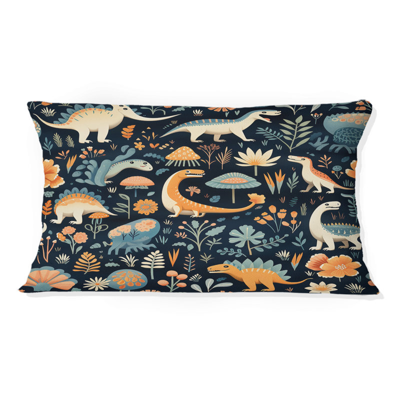 Dinosaurs Roar - Coussin décoratif Abstract Coral Reef Multicolore Azur - Coussin décoratif