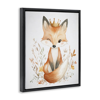 Cadre flottant Crowned Baby Fox, design par Ramona Murdock