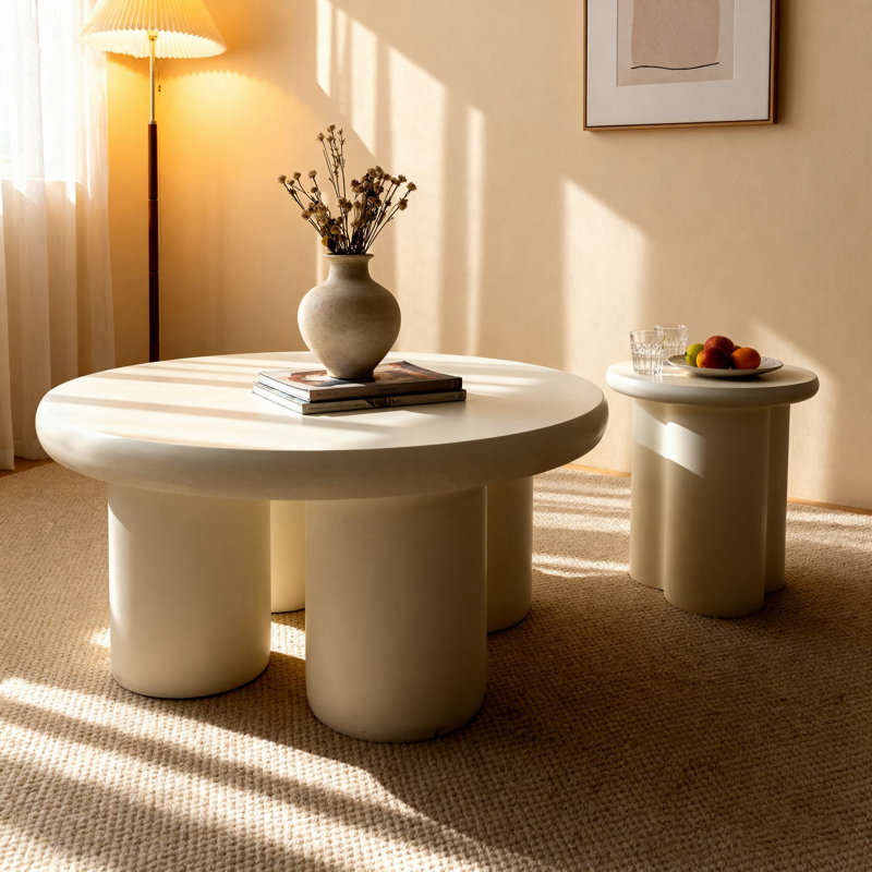 Daisy 2-Piece Round Coffee Table Set