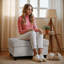 Repose-pieds rembourré en flanelle avec repose-pieds Athiste-1662927494