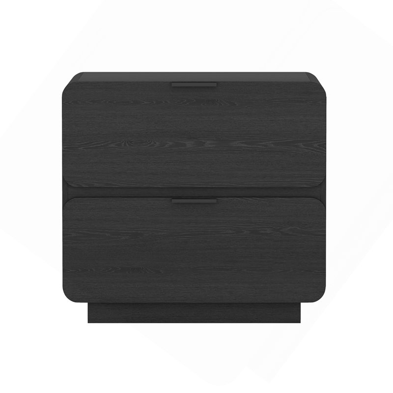 Chrystie 26" Nightstand In Black (2-Drawer), Black