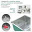 Évier de cuisine à double cuve avec filtre à panier L 36 po x l 26 po Diamond-55843783