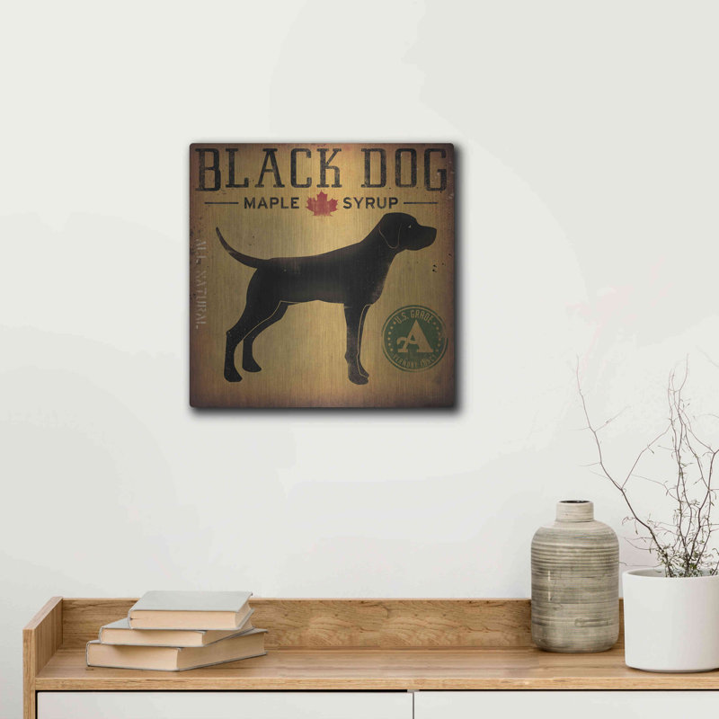 «Black Dog At Show No VT» par Ryan Fowler, H 12 po x l 12 po