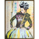 Fashion Fix London by Kevin Wenner - Floater Frame Mixed Media Artwork on Canvas