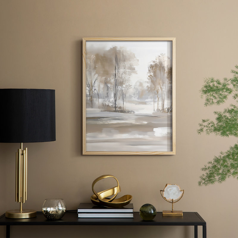NAUTICAL Series XXXVI Framed Print - Solid Wood, Natural, 15" H x 12" W