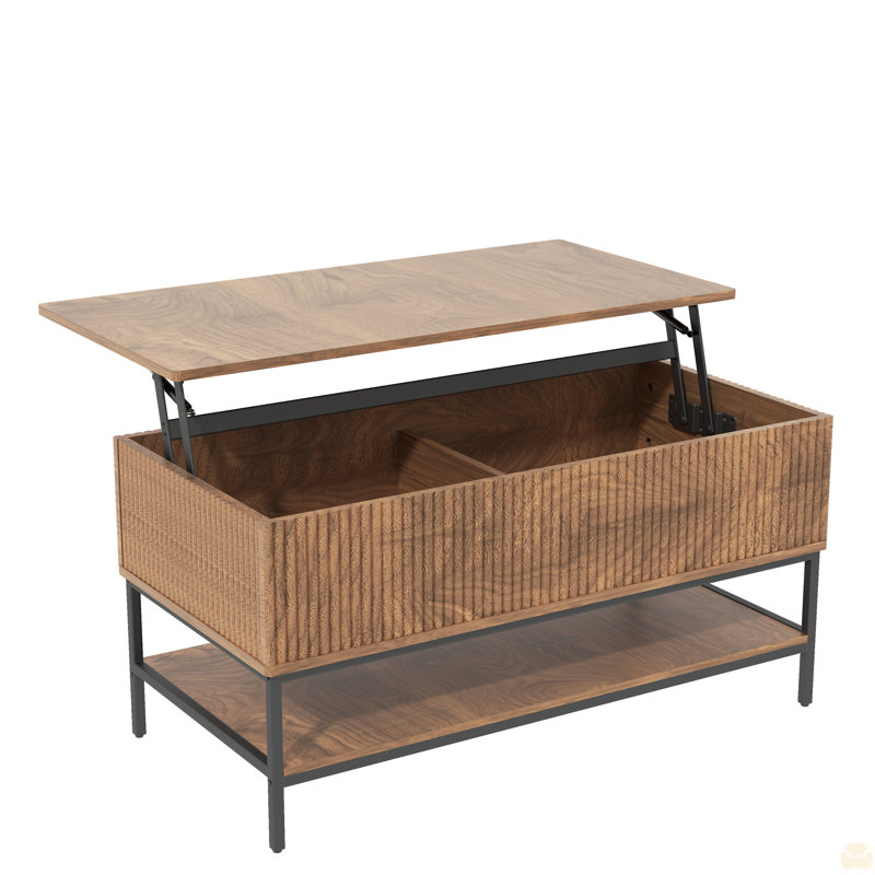 Table basse à plateau relevable rectangulaire de 39,4 pouces