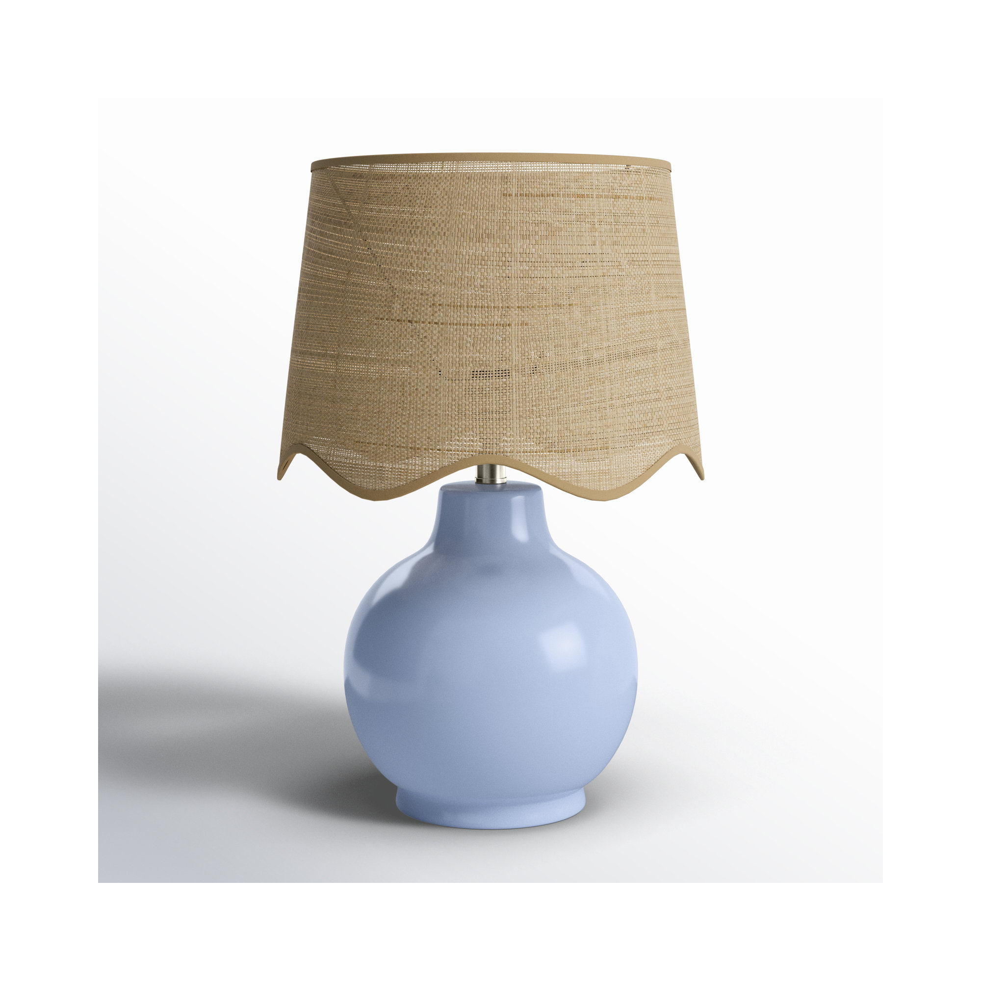Maura Accent Table Lamp, 22"H x 15"W x 15"D, Blue, Tan