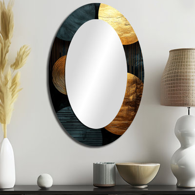 Géométrique Art Decor Essential Forms VI - Miroir mural moderne ovale