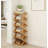 Folding Bamboo Shoe Rack – Portable, No-Assembly Mini Shoe Organizer For Small Spaces-1487485451