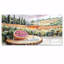 Pamplemousse avec verre de vin dans un vignoble III - art mural de vignoble - ensemble d'art mural traditionnel 5 pièces-1213776315