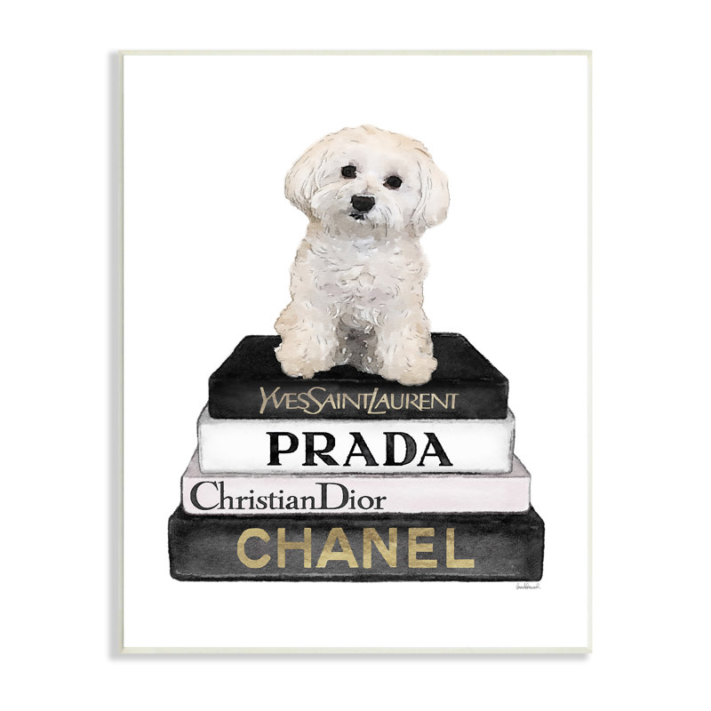 Maltese Dog Glam Pet Fashion, Plaque murale, H 10 po x l 15 po