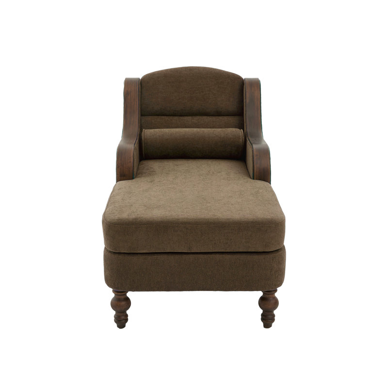Chaise longue en chenille, Brun