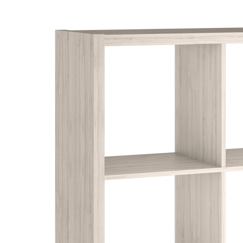 43.98" H x 43.82" W Decorative Cube Bookcase, Bleached Walnut